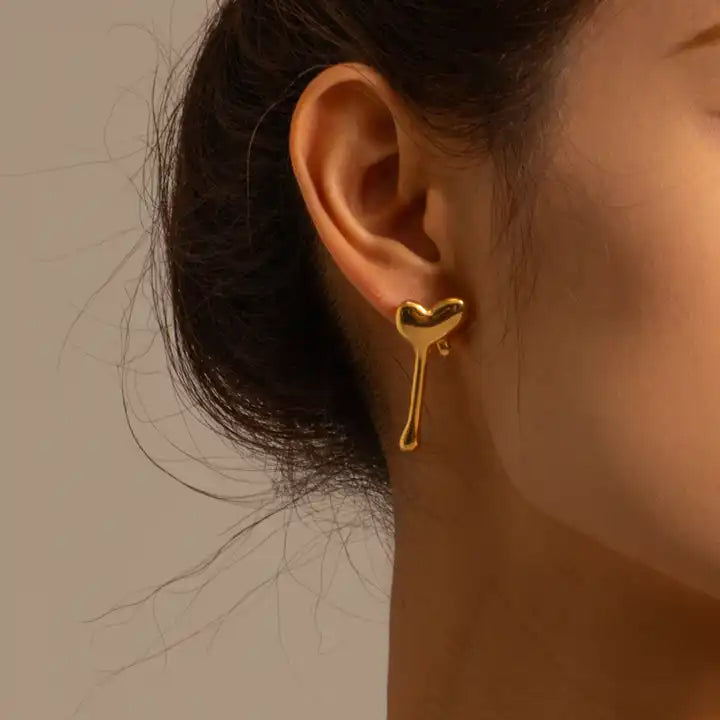 Heart Drip Earrings