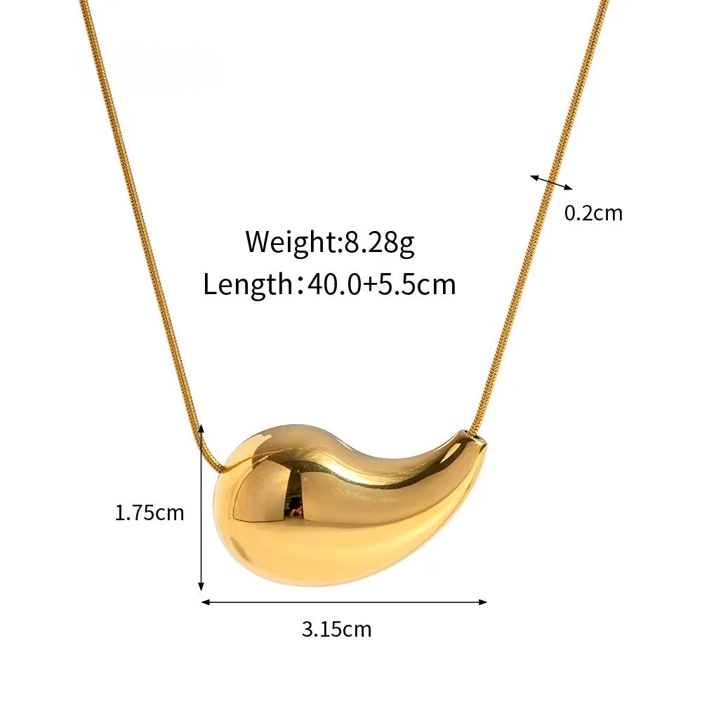 Penny Horizontal Tear Drop Necklace