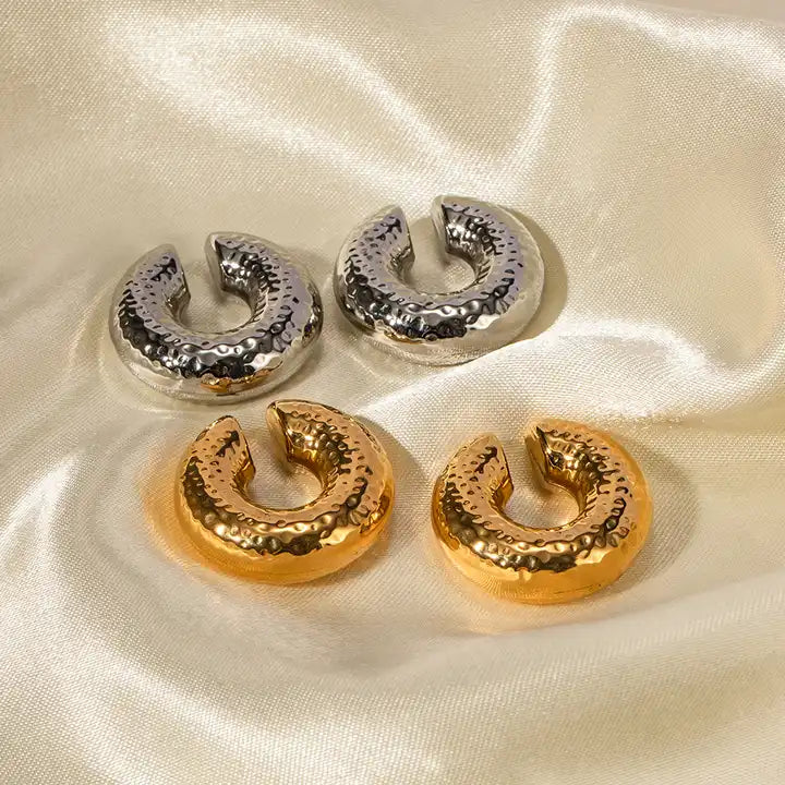 Dappled Chunky Cuff Earrings