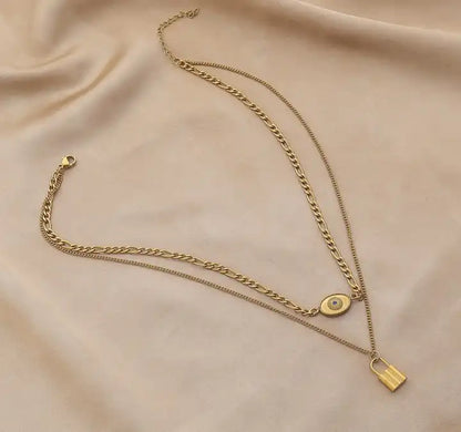 Vytan Layered Lock Necklace