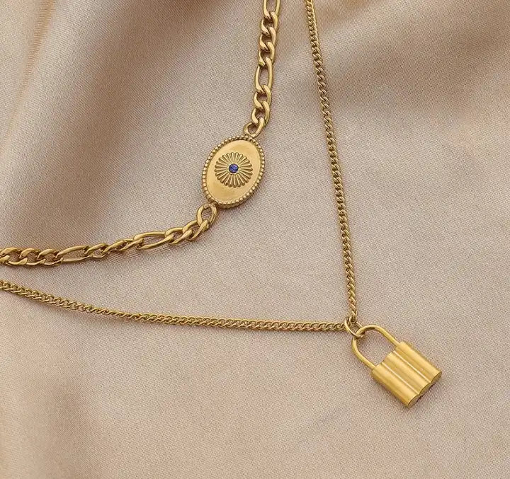 Vytan Layered Lock Necklace